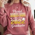 Proud Bonus Mom Of 2022 Graduate Class 2022 Graduation 22 Comfort Colors Sweatshirt Crimson