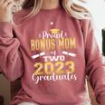 Proud Bonus Mom Of Two 2023 Graduate Class 2023 Graduation Comfort Colors Sweatshirt Crimson