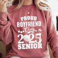 Proud Boyfriend Class Of 2025 Graduation Senior 2025 Golf Comfort Colors Sweatshirt Crimson