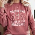 Proud Bro Brother Class Of 2018 Graduate Graduation Shirt Comfort Colors Sweatshirt Crimson