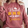 Proud Bro Of A Class Of 2024 Graduate Senior Graduation Comfort Colors Sweatshirt Crimson