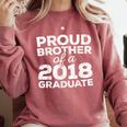 Proud Brother Of A 2018 Graduate Class Graduation Comfort Colors Sweatshirt Crimson