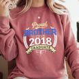 Proud Brother Of 2018 Graduate Shirt Graduation Grad Comfort Colors Sweatshirt Crimson