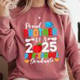 Proud Brother Of a 2025 Preschool Graduate Graduation Comfort Colors Sweatshirt Crimson