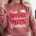 Proud Brother Of A Class Of 2025 Graduate Senior Graduation Comfort Colors Sweatshirt Crimson