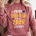 Proud Brother-In-Law Of A Class 2026 Senior Graduation 2026 Comfort Colors Sweatshirt Crimson