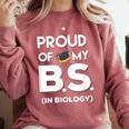 Proud Of My BS In Biology Graduation T-Shirt Comfort Colors Sweatshirt Crimson