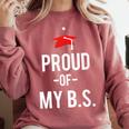 Proud Of My BS Graduation Bachelor's Degree T-Shirt Comfort Colors Sweatshirt Crimson