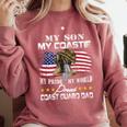 Proud Coast Guard Dad Coast Guard Graduation Dad Comfort Colors Sweatshirt Crimson