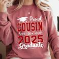 Proud Cousin Of A 2025 Graduate For Graduation Comfort Colors Sweatshirt Crimson
