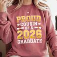 Proud Cousin Of A 2026 Graduate Shirt Class 2026 Graduation Comfort Colors Sweatshirt Crimson