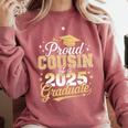Proud Cousin Of a Class Of 2025 Graduate Senior Graduation Comfort Colors Sweatshirt Crimson