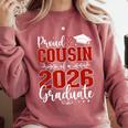 Proud Cousin Of a Class Of 2026 Graduate Senior Graduation Comfort Colors Sweatshirt Crimson