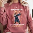 Proud Dad Of 2018 Graduate Dabbing Graduation Senior Shirt Comfort Colors Sweatshirt Crimson