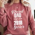 Proud Dad Of A 2018 Senior Graduation T Shirt Comfort Colors Sweatshirt Crimson