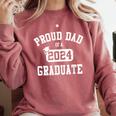 Proud Dad Of A 2024 Graduate Grad Class Of 2024 Graduation Comfort Colors Sweatshirt Crimson