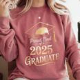 Proud Dad Of a 2025 Graduate Class Of 2025 Graduation Dad Comfort Colors Sweatshirt Crimson