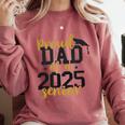 Proud Dad Of a 2025 Senior Graduation Comfort Colors Sweatshirt Crimson