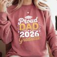 Proud Dad Of A 2026 Graduate Class Of 2026 Dad Graduation Comfort Colors Sweatshirt Crimson