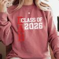 Proud Dad Of A 2026 Graduate Grad Senior Father Graduation Comfort Colors Sweatshirt Crimson
