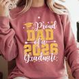 Proud Dad Of A 2026 Graduate Senior Graduation Class Of 2026 Comfort Colors Sweatshirt Crimson