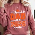 Proud Dad Of A 2026 Senior Basketball Graduation Family Comfort Colors Sweatshirt Crimson
