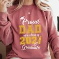 Proud Dad Of a Class Of 2021 Graduate Graduation Senior 2021 Comfort Colors Sweatshirt Crimson