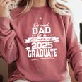 Proud Dad Class Of 2025 Graduate Graduation Ceremony Comfort Colors Sweatshirt Crimson