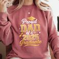 Proud Dad Of a Class Of 2025 Graduate Senior Graduation Comfort Colors Sweatshirt Crimson