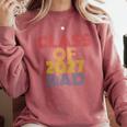 Proud Dad Of A Class Of 2027 Graduate Senior Graduation Comfort Colors Sweatshirt Crimson