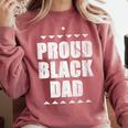 Proud Dad Father's Day Graduation Holiday Comfort Colors Sweatshirt Crimson