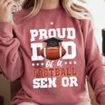 Proud Dad Of a Football Senior 2026 Graduation Comfort Colors Sweatshirt Crimson