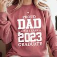 Proud Dad Graduation Senior 23 Grad Class Of 2023 Comfort Colors Sweatshirt Crimson