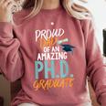 Proud Dad PhD Doctoral Graduation Doctorate Degree EdD PsyD Comfort Colors Sweatshirt Crimson