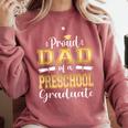 Proud Dad Of Pre School Graduate 2023 Graduation Dad Comfort Colors Sweatshirt Crimson