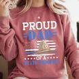 Proud Dad Of A State Trooper Police Officer Graduation Comfort Colors Sweatshirt Crimson