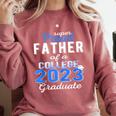 Proud Father Of 2023 College Graduate Family 23 Graduation Comfort Colors Sweatshirt Crimson