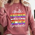 Proud Father Of 2023 Graduate Class 2023 Graduation Family Comfort Colors Sweatshirt Crimson