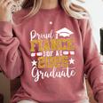 Proud Fiance Of A 2025 Graduate Fiance Graduation 2025 Senio Comfort Colors Sweatshirt Crimson