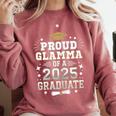 Proud Glamma Of A Class Of 2025 Graduate Senior Graduation Comfort Colors Sweatshirt Crimson