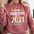 Proud Godmother Of A 2021 Graduate Graduation Clothes MBA Comfort Colors Sweatshirt Crimson