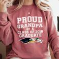 Proud Grandfather Graduation Grandpa Of Grad 2018 Shirt Comfort Colors Sweatshirt Crimson