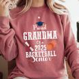 Proud Grandma Of 2025 Basketball Senior Graduation Day Comfort Colors Sweatshirt Crimson