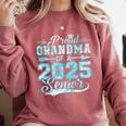Proud Grandma Of a 2025 Senior Graduate Graduation Premium Comfort Colors Sweatshirt Crimson