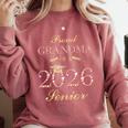 Proud Grandma Of A 2026 Senior Graduate Graduation Comfort Colors Sweatshirt Crimson
