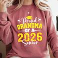 Proud Grandma Of A 2026 Senior Softball Graduation Matching Comfort Colors Sweatshirt Crimson