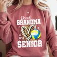 Proud Grandma Of A 2026 Senior Volleyball Graduation Leopard Comfort Colors Sweatshirt Crimson