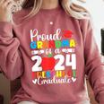 Proud Grandma Of Class Of 2024 Preschool Graduate Graduation Comfort Colors Sweatshirt Crimson