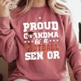 Proud Grandma Of a Football Senior 2026 Graduation Comfort Colors Sweatshirt Crimson