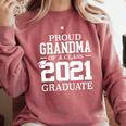 Proud Grandma Graduation Senior 21 Grad Class Of 2021 Comfort Colors Sweatshirt Crimson
